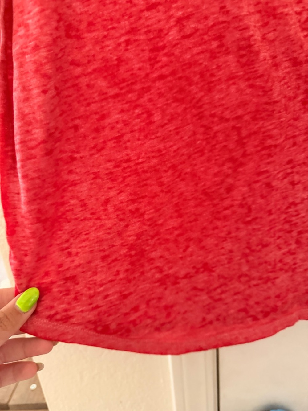 Modern Lux Red and White Cold-Shoulder Graphic Tee - Picture 6 of 9